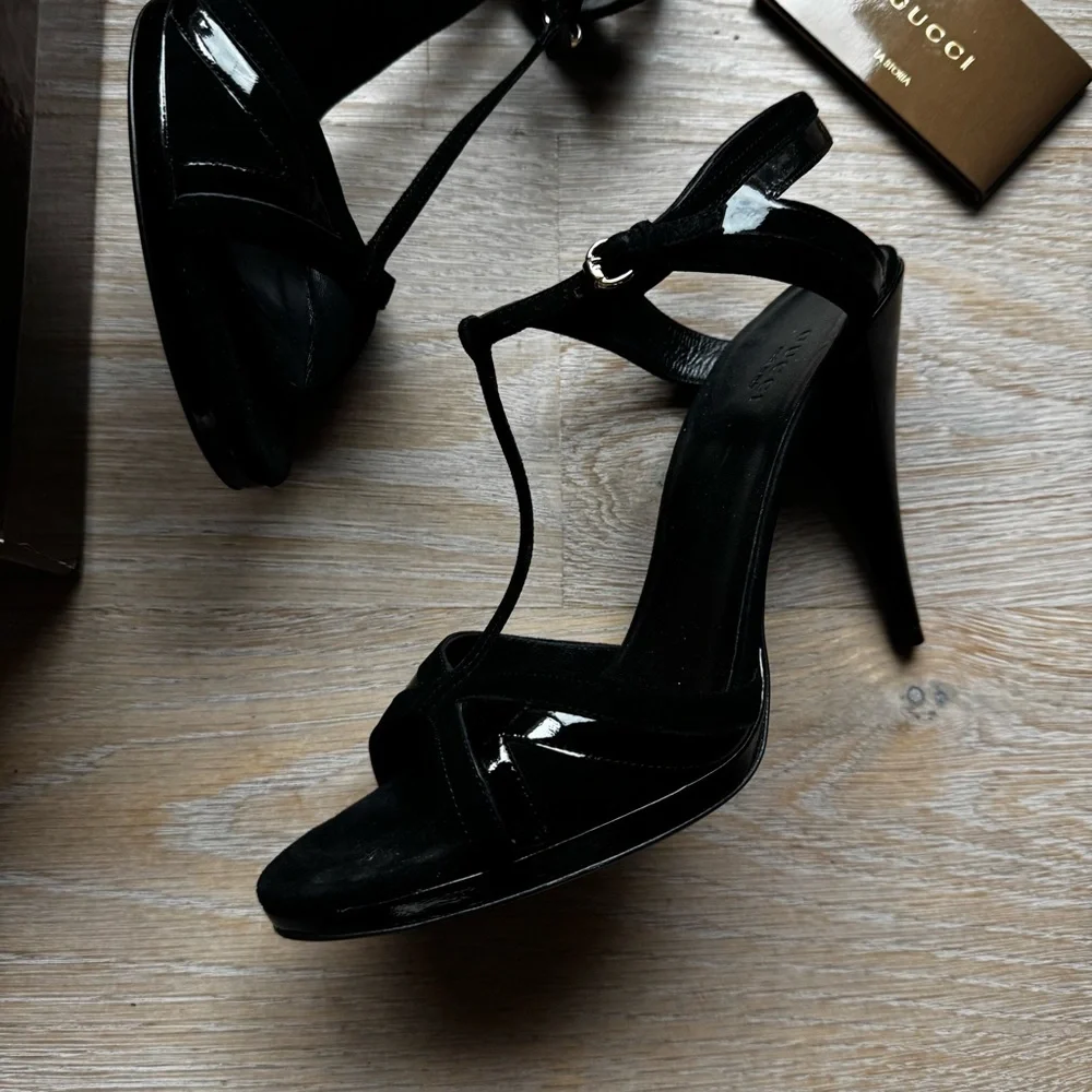 Gucci 4” black heels size 9 b - Picture 3 of 16